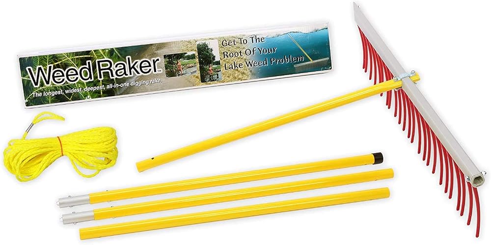 Weed Raker, 37 inch head on an 11 foot handle